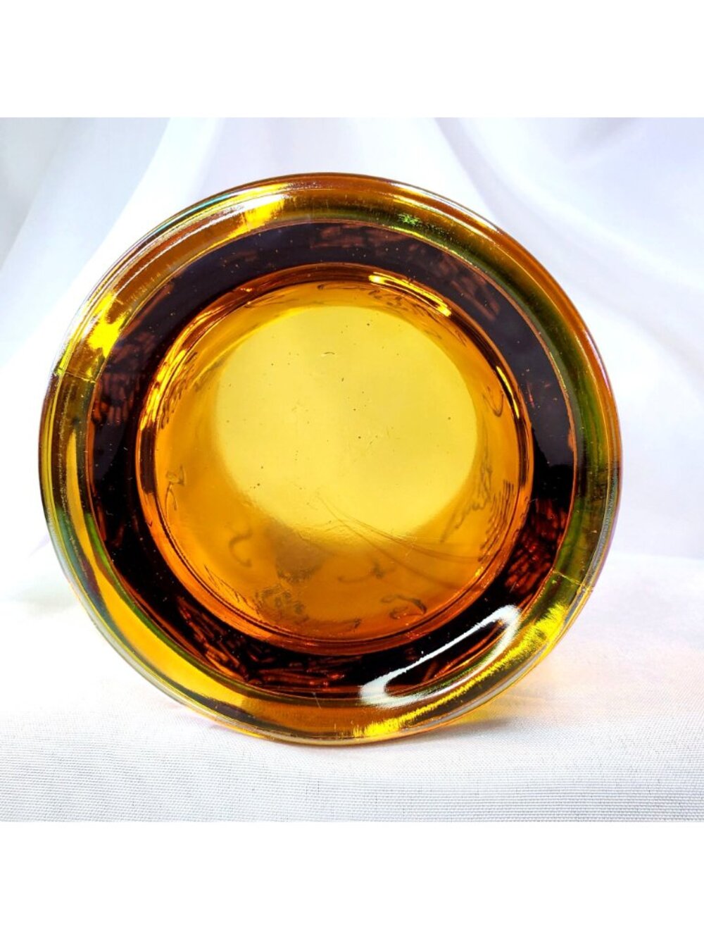 VTG Marigold Carnival Glass Canister Jar & Lid 7" Harvest Grape Indiana Glass - Picture 11 of 16